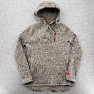 Stio Sweetwater Fleece Hoodie Women Medium Gray Pullover Outdoor Cozy Gorpcore